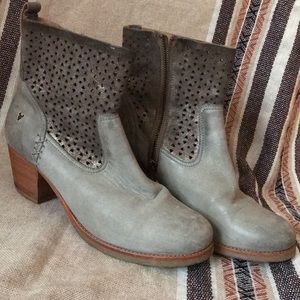 TRASK distressed ankle bootie